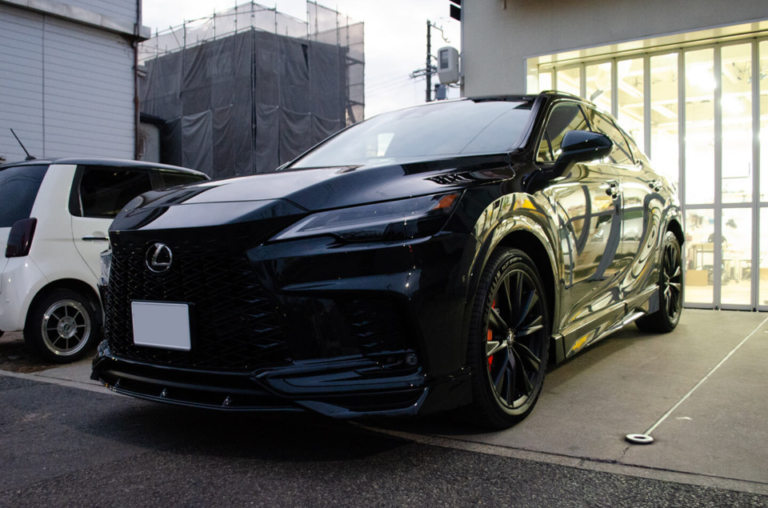 【スモーク断熱フィルム、コーティング】LEXUS RX500h グラファイトブラックガラスフレーク