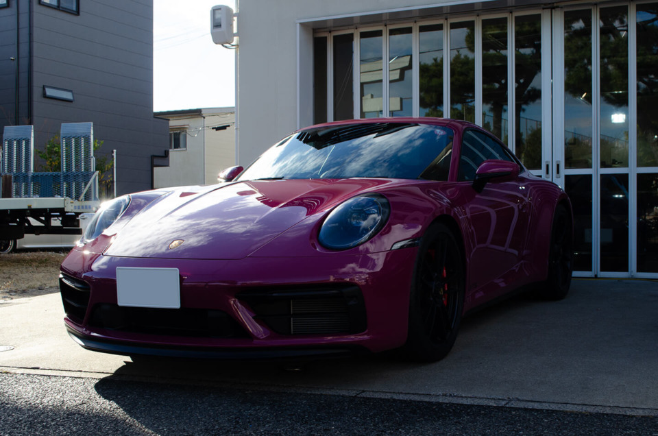 コーティングやプロテクションフィルムを施工したポルシェ 911 Carrera GTS ルビースターネオ (Type 992)