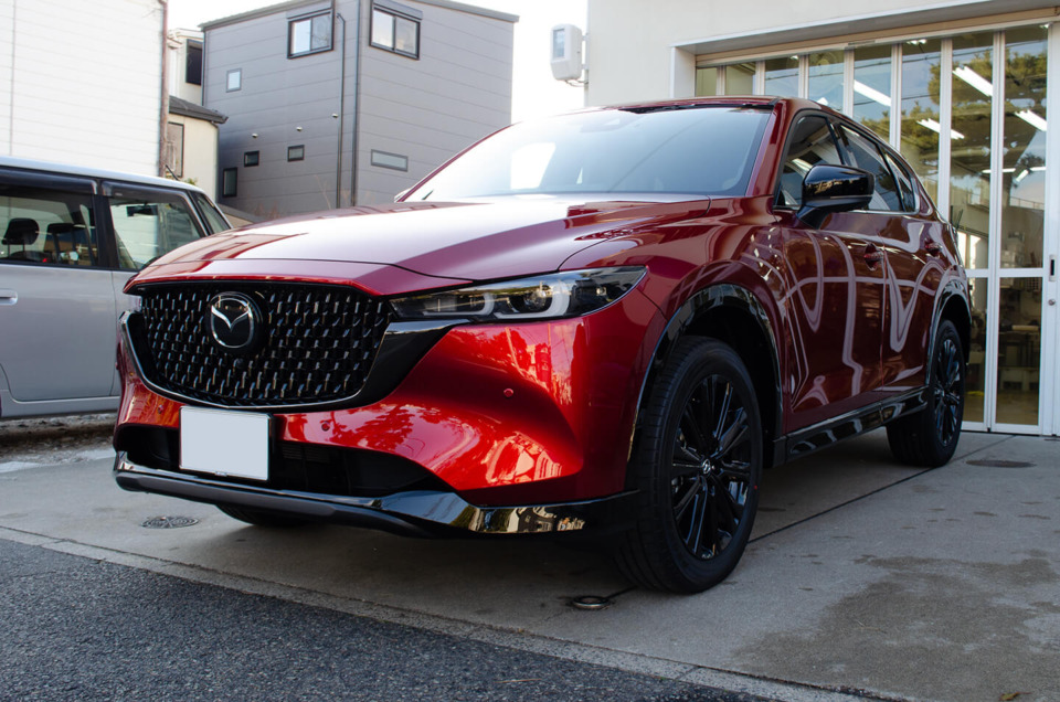 コーティングやプロテクションフィルムを施工したMAZDA CX-5 ソウルレッドクリスタルメタリック