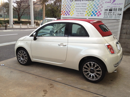 コーティングを施工したFIAT 500C