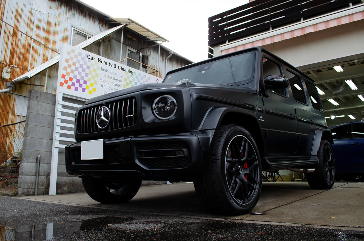 コーティングとラッピングを施工したメルセデスAMG G63 Edition Matt Black (W463)