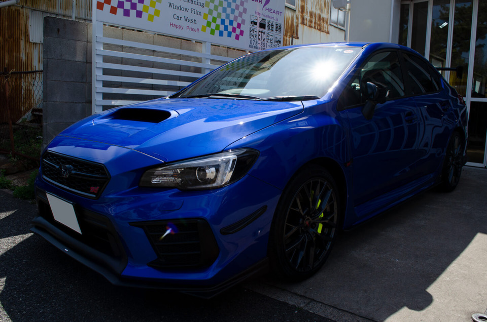 コーティング・ラッピングを施工した2019年式 WRX STI WRブルーパール