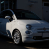 コーティングやプロテクションフィルムを施工したFIAT 500c ボサノバ ホワイト