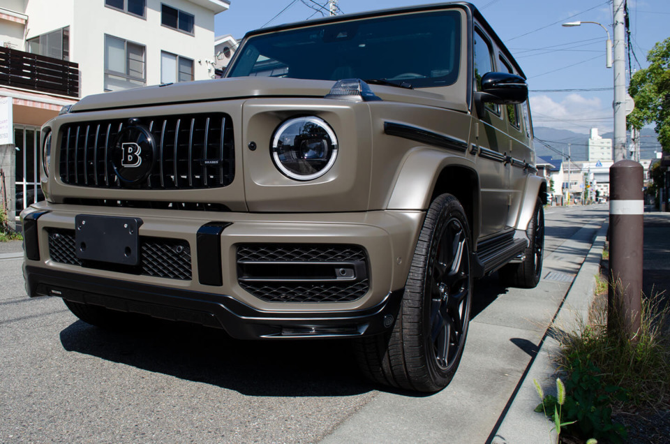 コーティングとプロテクションフィルムを施工したMercedes-AMG G63 manufakur edition ブラバス カスタム