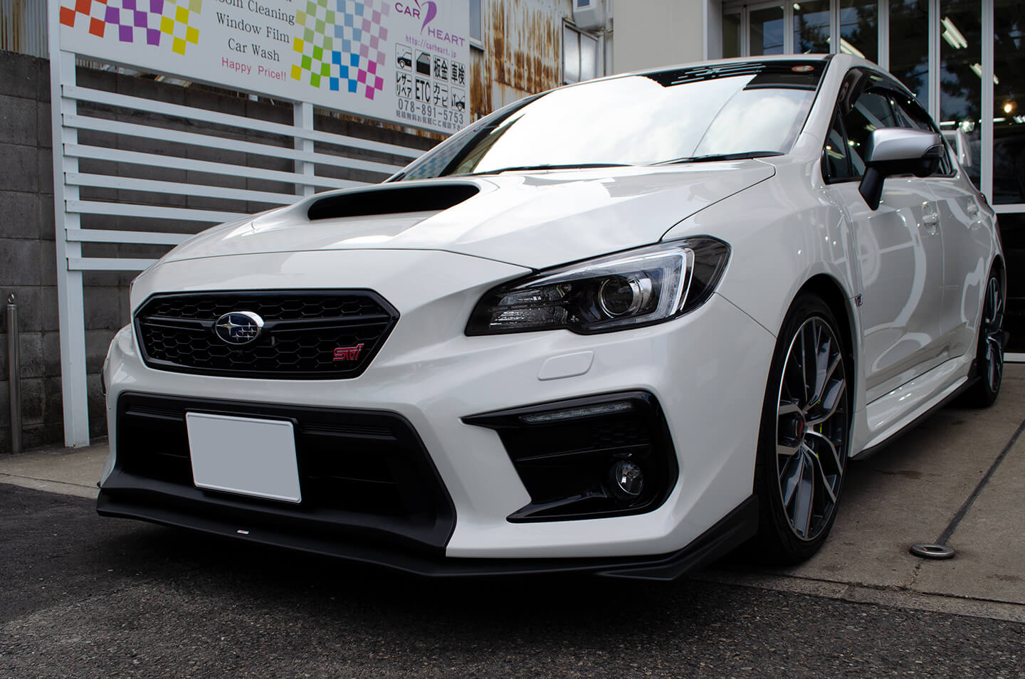 コーティングやフィルム施工したSUBARU WRX STI クリスタルホワイト・パール