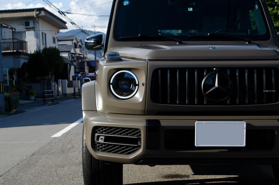 コーティングを施工したマグノダークオリーブグリーンのメルセデス AMG G63 マニュファクチャラーエディション