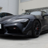 フロント周りにプロテクションフィルムを施工したTOYOTA GR Supra Final edition マットステルスブラック(D24)