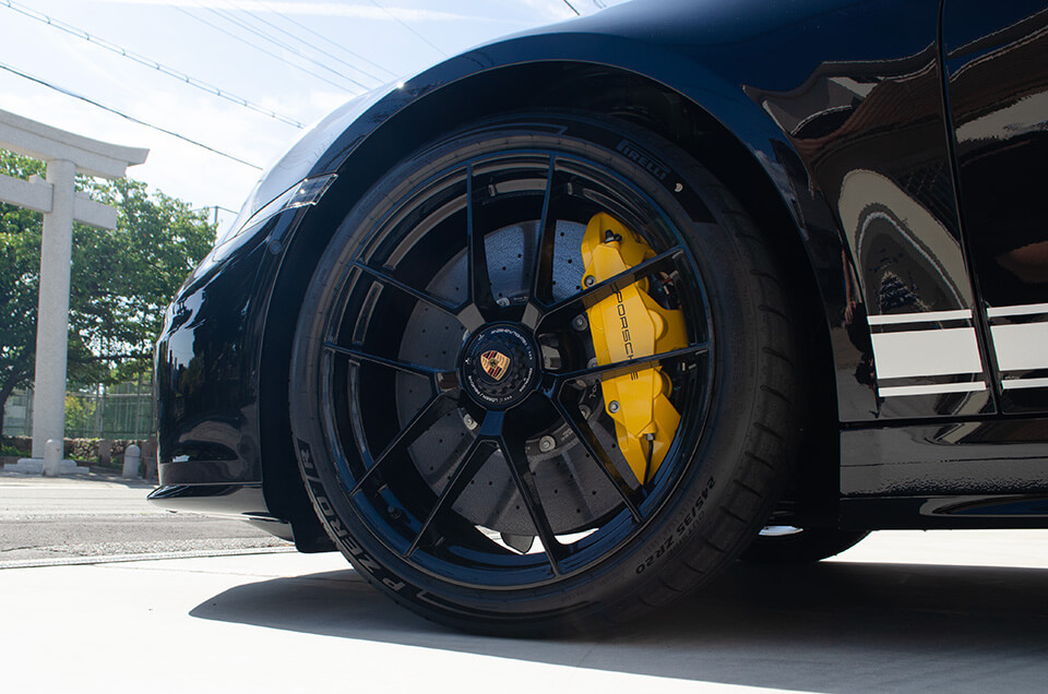 ホイールコーティングを施工したPORSCHE 911 Targa 4 GTSのホイール